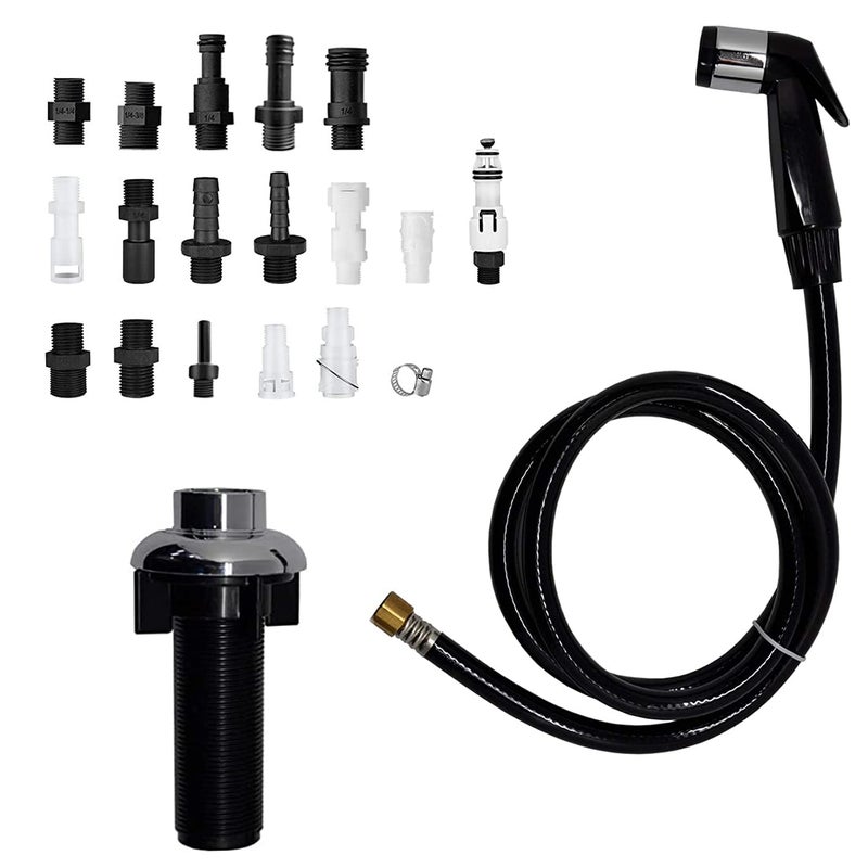 Houtingmaan Black Kitchen Sprayer, Deck Mount, Durable ABS Plastic Construction, Easy to Use, Good Customer Service - Image 1